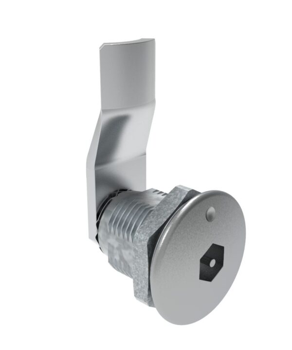 Southco Quarter-Turn Cam Latch, Bellcore Electronics, 18mm (.71 in) Grip, Sealed, Zinc Alloy, Chrome Plated, Bright