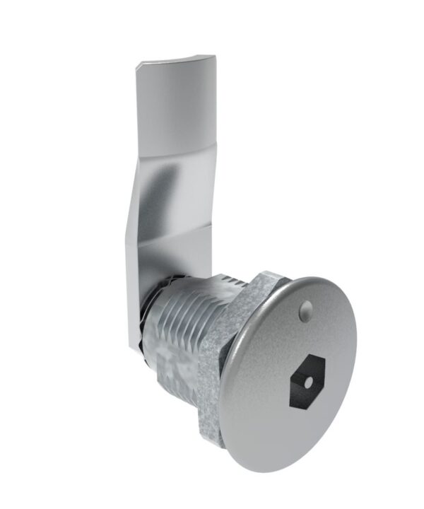 Southco Quarter-Turn Cam Latch, Bellcore Electronics, 20mm (.79 in) Grip, Not Sealed, Zinc Alloy, Chrome Plated, Bright
