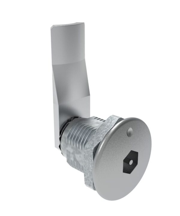 Southco Quarter-Turn Cam Latch, Bellcore Electronics, 24mm (.94 in) Grip, Not Sealed, Zinc Alloy, Chrome Plated, Bright