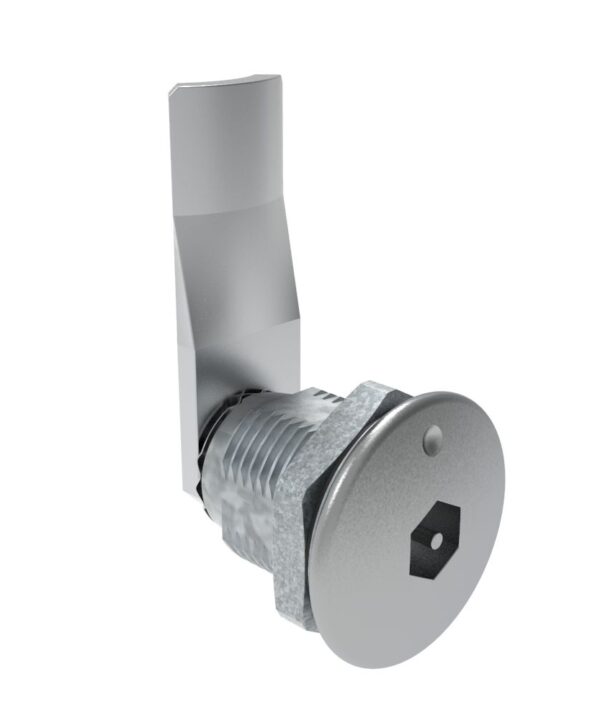 Southco Quarter-Turn Cam Latch, Bellcore Electronics, 24mm (.94 in) Grip, Sealed, Zinc Alloy, Chrome Plated, Bright