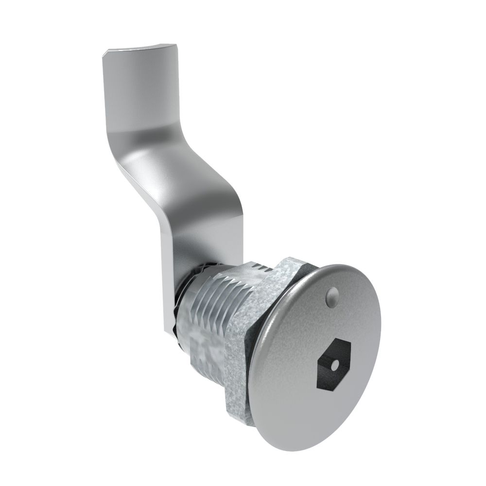 Southco Quarter-Turn Cam Latch, Bellcore Electronics, 38mm (1.50 in) Grip, Sealed, Zinc Alloy, Chrome Plated, Bright
