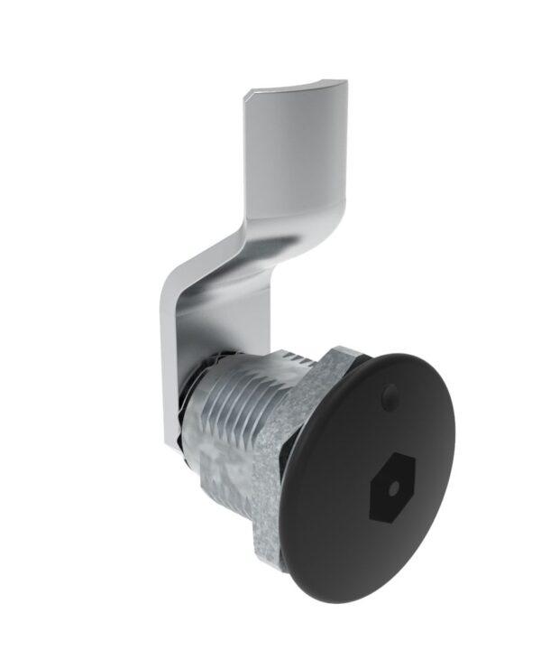 Southco Quarter-Turn Cam Latch, Bellcore Electronics, 8mm (.31 in) Grip, Not Sealed, Zinc Alloy, Powder Coat, Black
