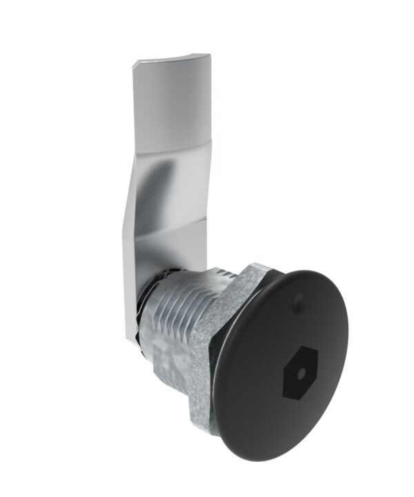Southco Quarter-Turn Cam Latch, Bellcore Electronics, 20mm (.79 in) Grip, Sealed, Zinc Alloy, Powder Coat, Black