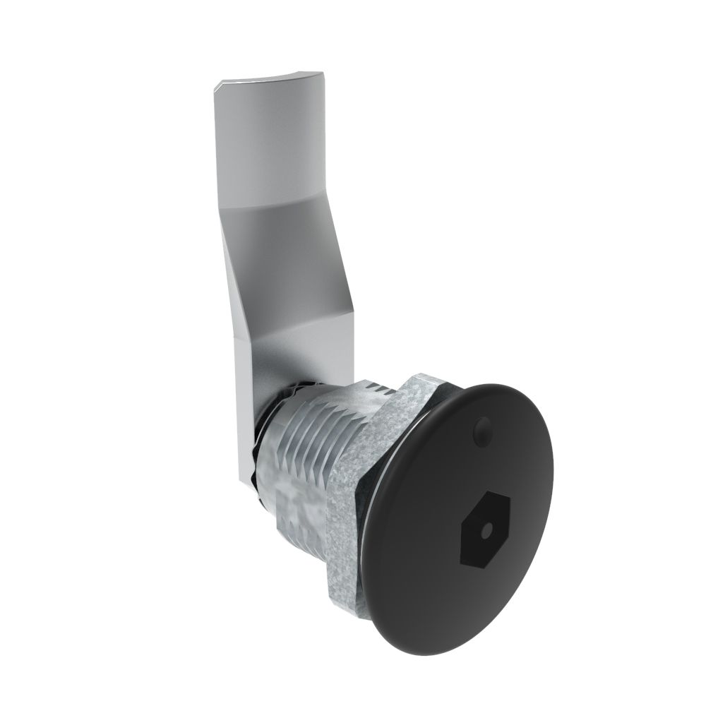 Southco Quarter-Turn Cam Latch, Bellcore Electronics, 26mm (1.02 in) Grip, Sealed, Zinc Alloy, Powder Coat, Black