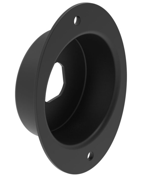 Southco Quarter-Turn Cam Latch, Flush Cup, Steel, Powder Coat, Black