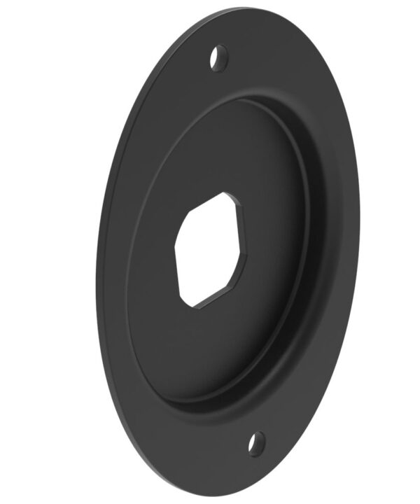Southco Quarter-Turn Cam Latch, Flush Cup, Steel, Powder Coat, Black