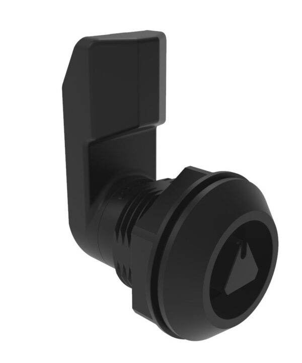 Southco Quarter-Turn Cam Latch, 8 mm Triangle, 16mm (.63 in) Grip, Sealed, Nylon, Black