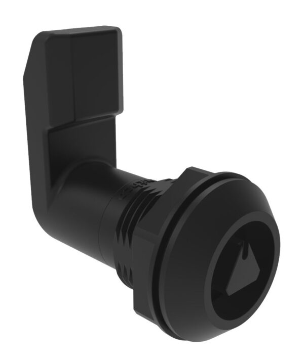 Southco Quarter-Turn Cam Latch, 8 mm Triangle, 30mm (1.18 in) Grip, Sealed, Nylon, Black