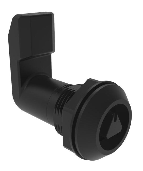 Southco Quarter-Turn Cam Latch, 8 mm Triangle, 32mm (1.25 in) Grip, Sealed, Nylon, Black
