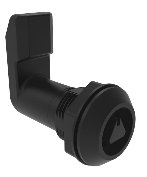 Southco Quarter-Turn Cam Latch, 8 mm Triangle, 34mm (1.34 in) Grip, Sealed, Nylon, Black