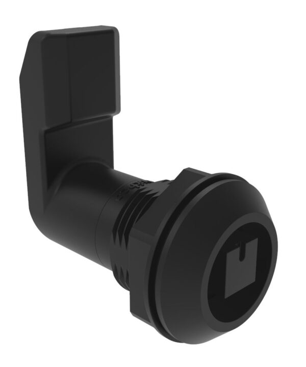 Southco Quarter-Turn Cam Latch, 8 mm Square, 30mm (1.18 in) Grip, Sealed, Nylon, Black