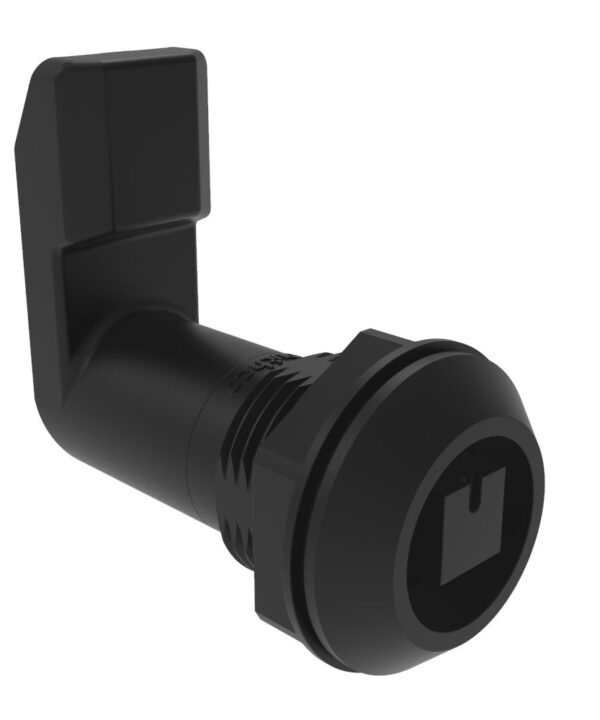 Southco Quarter-Turn Cam Latch, 8 mm Square, 34mm (1.34 in) Grip, Sealed, Nylon, Black