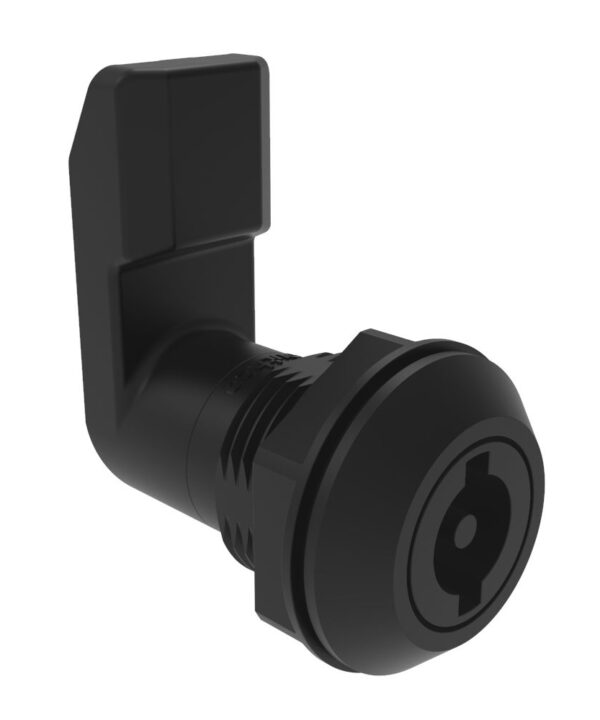 Southco Quarter-Turn Cam Latch, 3 mm Double Bitted Recess, 25mm (.98 in) Grip, Sealed, Nylon, Black