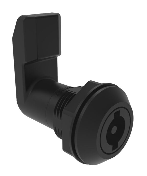 Southco Quarter-Turn Cam Latch, 3 mm Double Bitted Recess, 28mm (1.10 in) Grip, Sealed, Nylon, Black