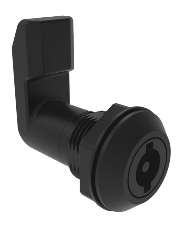Southco Quarter-Turn Cam Latch, 3 mm Double Bitted Recess, 30mm (1.18 in) Grip, Sealed, Nylon, Black