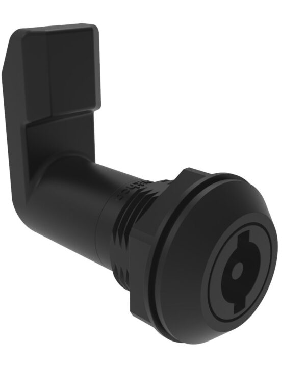 Southco Quarter-Turn Cam Latch, 3 mm Double Bitted Recess, 36mm (1.42 in) Grip, Sealed, Nylon, Black