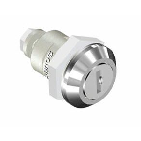 Southco Quarter-Turn Cam Latch, Key Locking, Without Cam, Not Sealed, Zinc Alloy, Chrome Plated, Bright