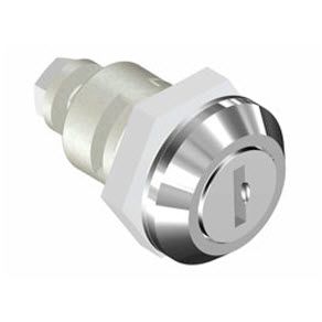 Southco Quarter-Turn Cam Latch, Key Locking, Without Cam, Not Sealed, Zinc Alloy, Chrome Plated, Bright