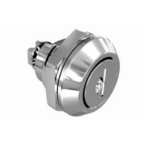 Southco Quarter-Turn Cam Latch, Key Locking, Without Cam, Sealed, Zinc Alloy, Chrome Plated, Bright