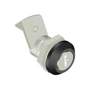 Southco Quarter-Turn Cam Latch, Key Locking, 23mm (.91 in) Grip, Not Sealed, Zinc Alloy, Powder Coat, Black
