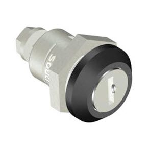 Southco Quarter-Turn Cam Latch, Key Locking, Without Cam, Not Sealed, Zinc Alloy, Powder Coat, Black
