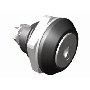 Southco Quarter-Turn Cam Latch, Key Locking, Without Cam, Sealed, Zinc Alloy, Powder Coat, Black