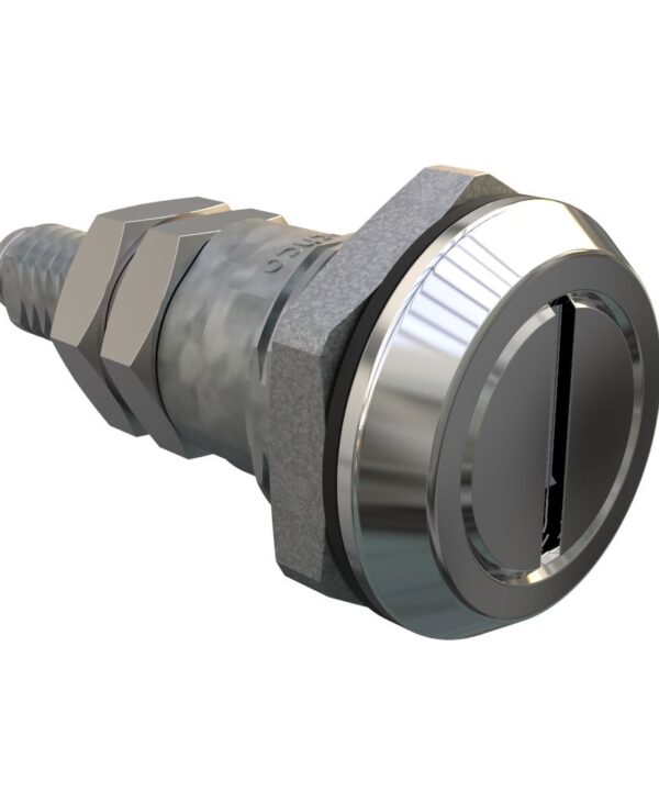 Southco Quarter-Turn Cam Latch, Adjustable, Slotted Reccess, Zinc Alloy, Chrome Plated, Bright