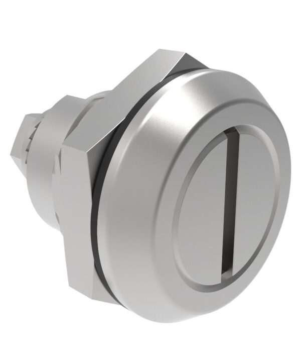 Southco Quarter-Turn Cam Latch, Slotted Recess, Without Cam, Sealed, 316 Stainless Steel, Passivated, 0