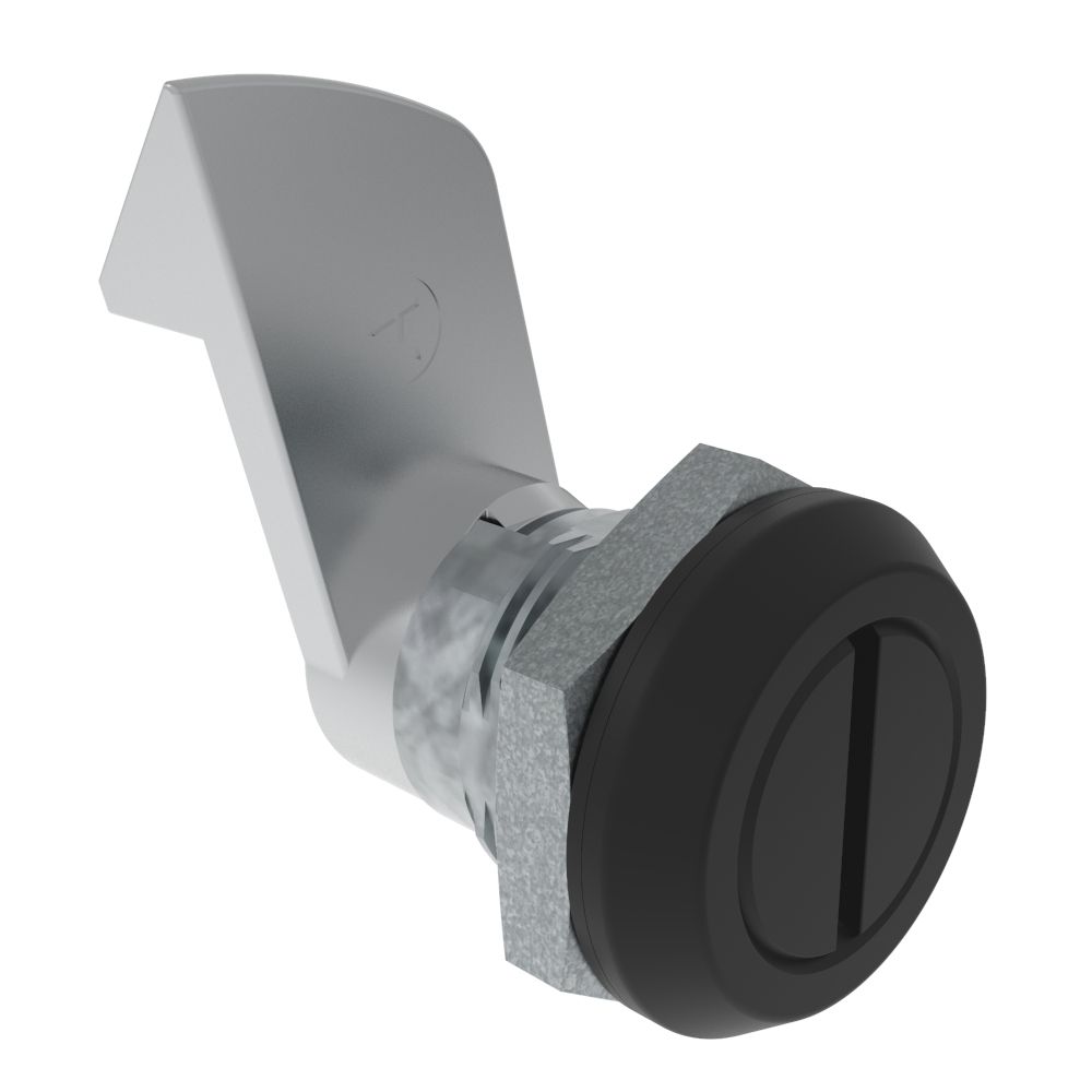Southco Quarter-Turn Cam Latch, Slotted Recess, 23mm (.91 in) Grip, Sealed, Zinc Alloy, Powder Coat, Black