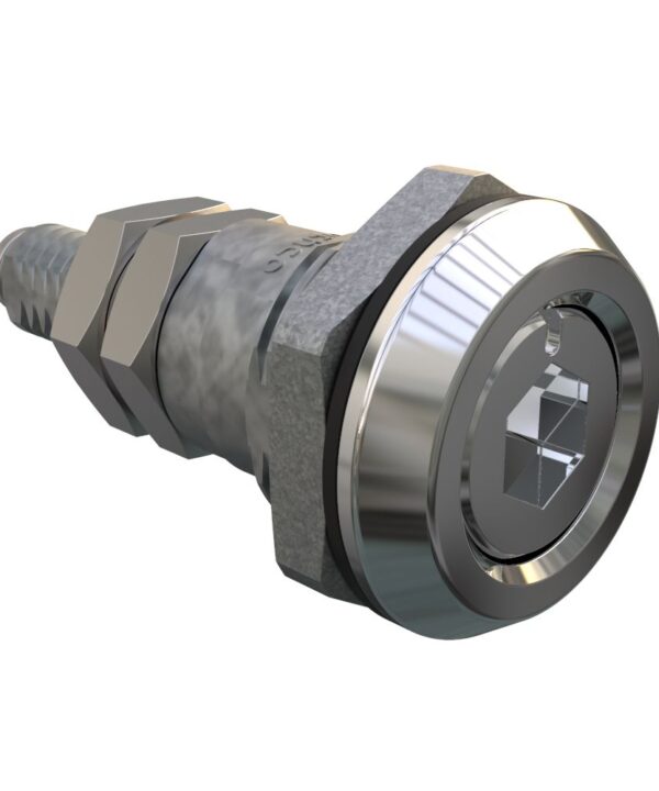 Southco Quarter-Turn Cam Latch, Adjustable, 8 mm Hex Recess, Zinc Alloy, Chrome Plated, Bright
