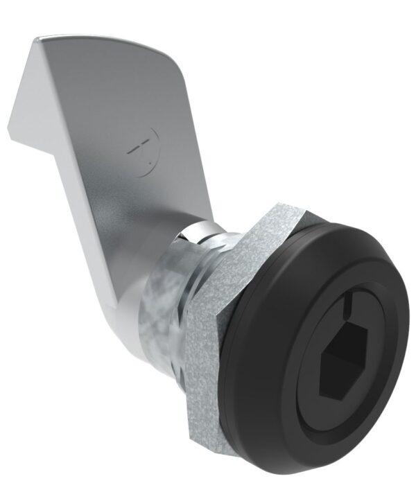 Southco Quarter-Turn Cam Latch, 8 mm Hex Recess, 23mm (.91 in) Grip, Sealed, Zinc Alloy, Powder Coat, Black