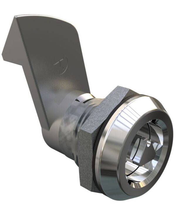 Southco Quarter-Turn Cam Latch, 7 mm Triangle Recess, 23mm (.91 in) Grip, Sealed, Zinc Alloy, Chrome Plated, Bright