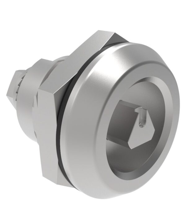 Southco Quarter-Turn Cam Latch, 7 mm Triangle Recess, Without Cam, Sealed, Stainless Steel, Passivated, 0