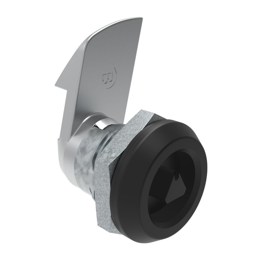 Southco Quarter-Turn Cam Latch, 7 mm Triangle Recess, 23mm (.91 in) Grip, Sealed, Zinc Alloy, Powder Coat, Black