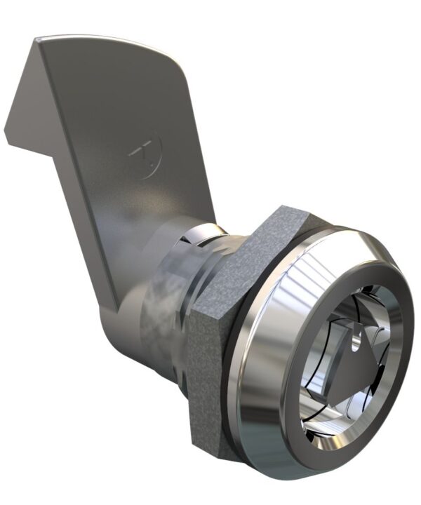 Southco Quarter-Turn Cam Latch, 8 mm Triangle Recess, 23mm (.91 in) Grip, Sealed, Zinc Alloy, Chrome Plated, Bright