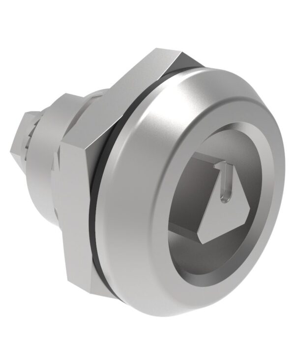 Southco Quarter-Turn Cam Latch, 8 mm Triangle Recess, Without Cam, Sealed, 316 Stainless Steel, Passivated, 0