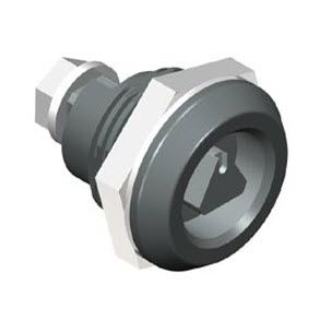 Southco Quarter-Turn Cam Latch, 8 mm Triangle Recess, Without Cam, Sealed, Nylon, Black