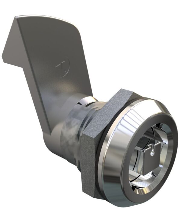 Southco Quarter-Turn Cam Latch, 7 mm Square Recess, 23mm (.91 in) Grip, Sealed, Zinc Alloy, Chrome Plated, Bright