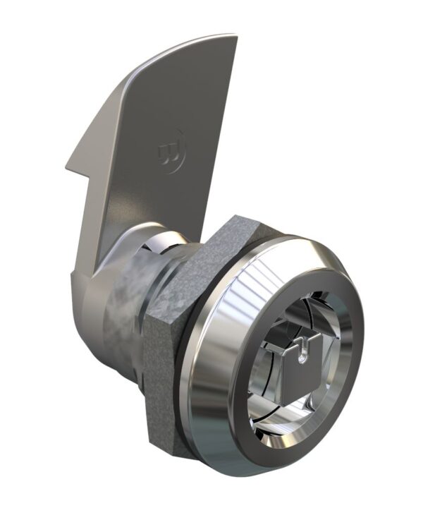 Southco Quarter-Turn Cam Latch, 7 mm Square Recess, 23mm (.91 in) Grip, Sealed, Zinc Alloy, Chrome Plated, Bright