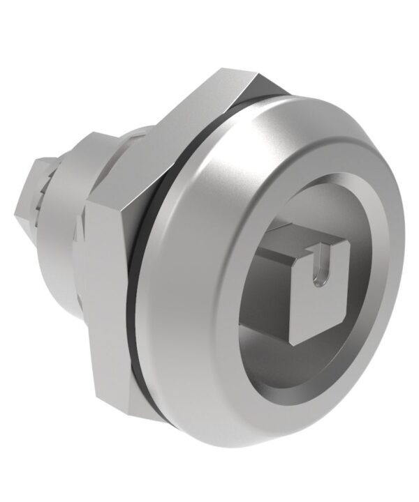 Southco Quarter-Turn Cam Latch, 7 mm Square Recess, Without Cam, Sealed, 316 Stainless Steel, Passivated, 0