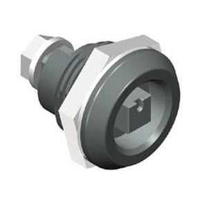 Southco Quarter-Turn Cam Latch, 7 mm Square Recess, Without Cam, Sealed, Nylon, Black
