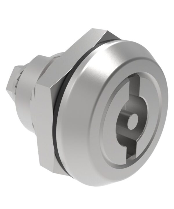 Southco Quarter-Turn Cam Latch, 3 mm Double Bitted Recess, Without Cam, Sealed, 316 Stainless Steel, Passivated, 0
