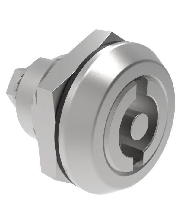 Southco Quarter-Turn Cam Latch, 5 mm Double Bitted Recess, Without Cam, Sealed, Stainless Steel, Passivated, 0