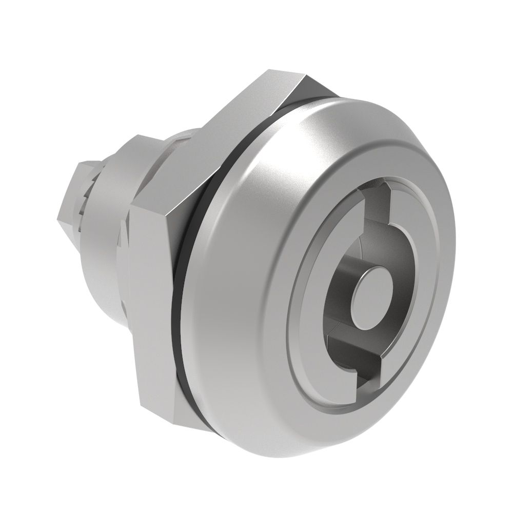 Southco Quarter-Turn Cam Latch, 5 mm Double Bitted Recess, Without Cam, Sealed, Stainless Steel, Passivated, 0