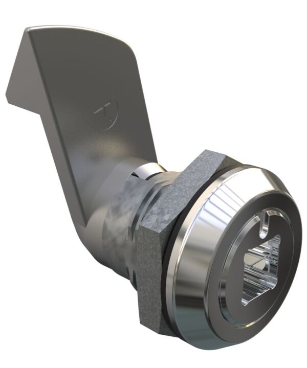 Southco Quarter-Turn Cam Latch, 8 mm Square Recess, 23mm (.91 in) Grip, Sealed, Zinc Alloy, Chrome Plated, Bright