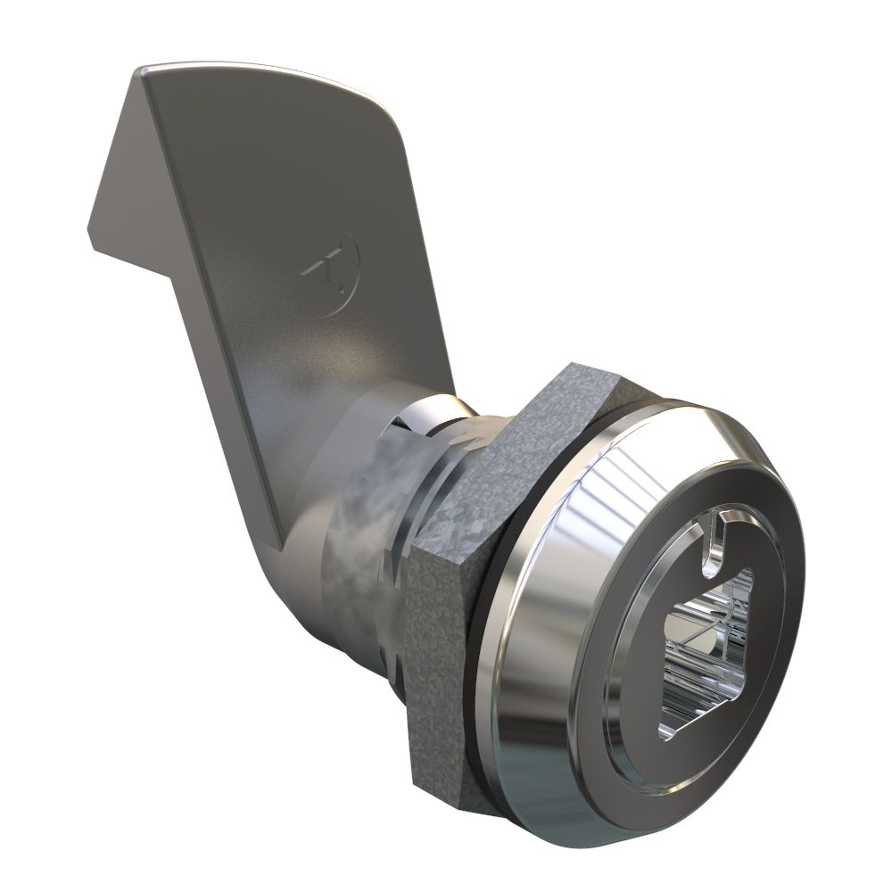 Southco Quarter-Turn Cam Latch, 8 mm Square Recess, 23mm (.91 in) Grip, Sealed, Zinc Alloy, Chrome Plated, Bright