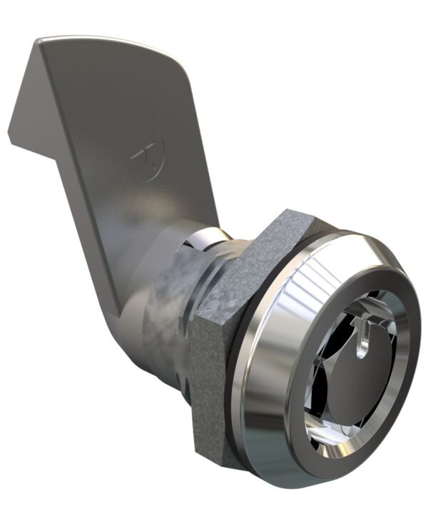 Southco Quarter-Turn Cam Latch, Bellcore 216, 23mm (.91 in) Grip, Sealed, Zinc Alloy, Chrome Plated, Bright