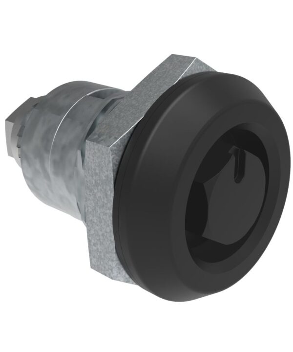 Southco Quarter-Turn Cam Latch, Bellcore 216, Spring-return Actuator, Sealed, Zinc Alloy, Powder Coat, Black