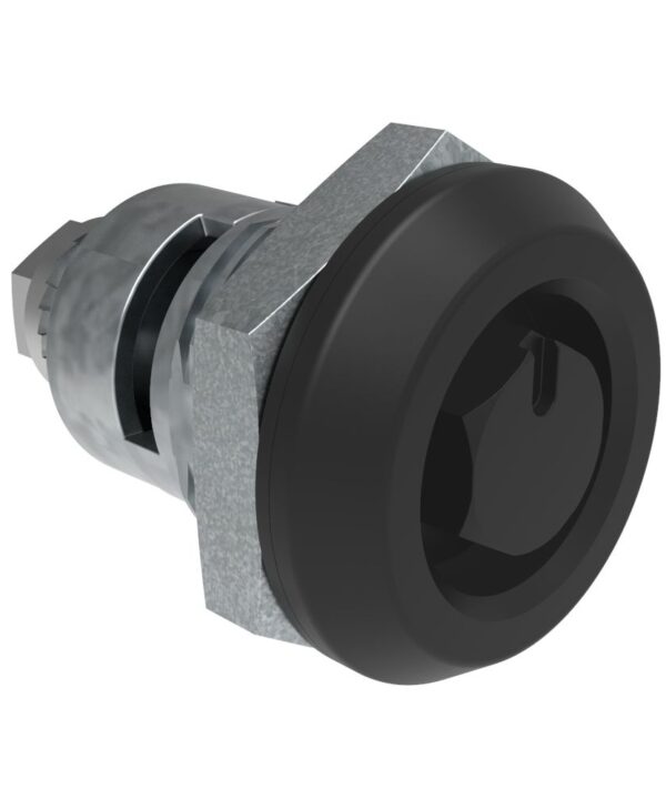Southco Quarter-Turn Cam Latch, Bellcore 216, Spring-return Actuator, Sealed, Zinc Alloy, Powder Coat, Black