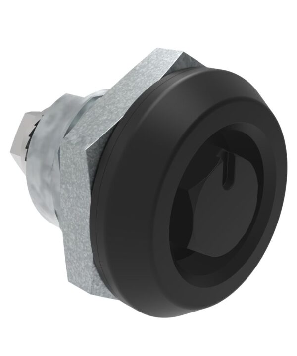 Southco Quarter-Turn Cam Latch, Bellcore 216, Without Cam, Sealed, Zinc Alloy, Powder Coat, Black